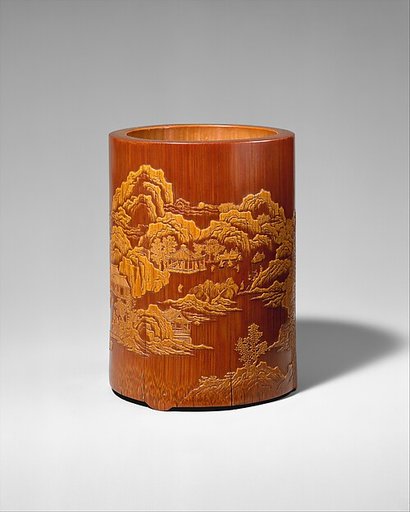 Brush holder with “Ode to the Pavilion of the Inebriated Old Man”