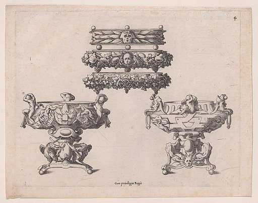 Two Braziers and Three Salvers