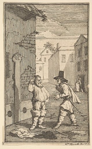 Hudubras and Ralpho Disputing (Seventeen Small Illustrations for Samuel Butler's Hudibras, no. 8)