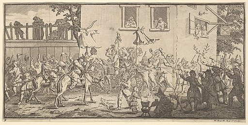 Hudibras and the Skimmington (Seventeen Small Illustrations for Samuel Butler's Hudibras, no. 9)