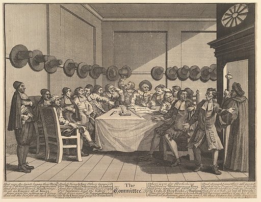 The Committee  (Twelve Large Illustrations for Samuel Butler's Hudibras, Plate 10)