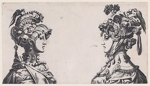 Fantastical Masked Female Heads