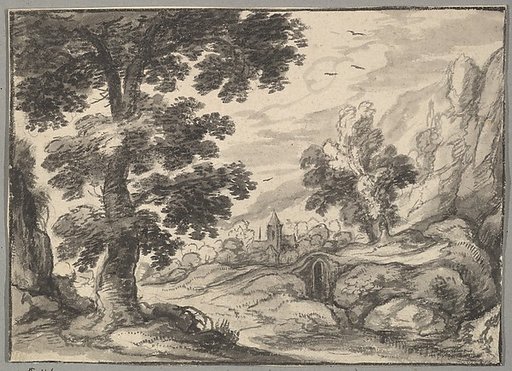 Landscape with a Bridge and a Village Church