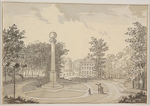 View of Naesse castle and De Coninck's Column from the East