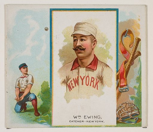 William Ewing, Catcher, New York, from World's Champions, Second Series (N43) for Allen & Ginter Cigarettes