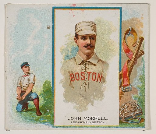 John Morrell, 1st Baseman, Boston, from World's Champions, Second Series (N43) for Allen & Ginter Cigarettes