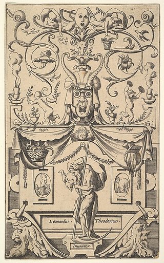 Panel with figure of Saturn, plate 1