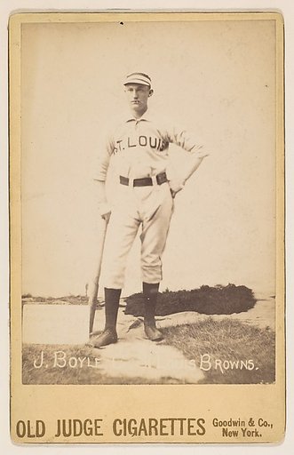 J. Boyle, Catcher, St. Louis Browns, from the series Old Judge Cigarettes
