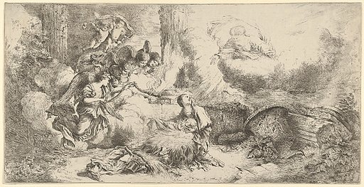 Nativity with God the Father and angels