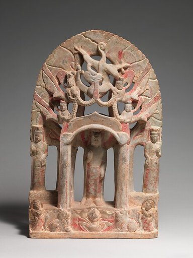 Votive stele with Buddha and bodhisattvas