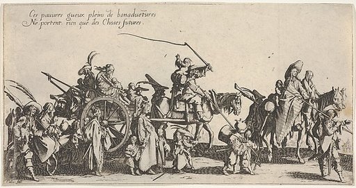 The marching gypsies: the rear guard (Les bohémiens en marche: l'arrière-garde), also called The Departure (Le départ), from "The Gypsies" (Les Bohémiens)