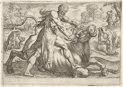 Hercules and  Achelous, from "The Labors of Hercules"
