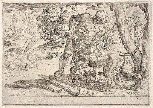 Hercules and the Nemean Lion, from "The Labors of Hercules"