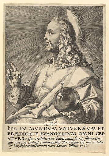 Christ, from "Christ, the Apostles and St. Paul with the Creed"