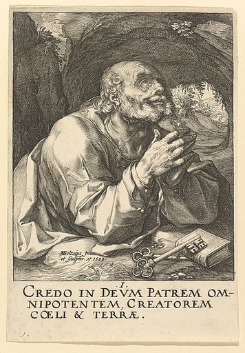 St. Peter, from "Christ, the Apostles and St. Paul with the Creed"