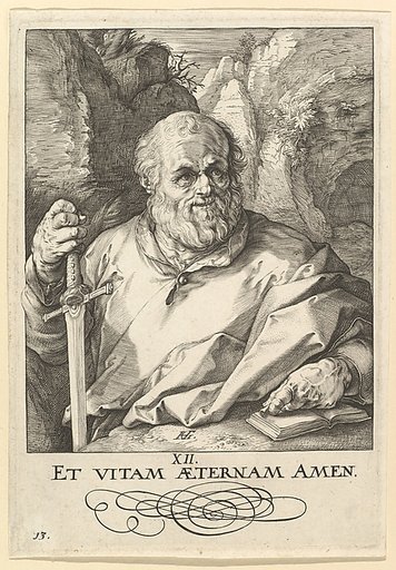 St. Matthias, from "Christ, the Apostles and St. Paul with the Creed"