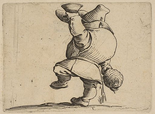 Le Buveur Vu de Dos (The Drinker Seen from Behind), from "Varie Figure Gobbi, suite appelée aussi Les Bossus, Les Pygmées, Les Nains Grotesques" (Various Hunchbacked Figures, The Hunchbacks, The Pygmes, The Grotesque Dwarfs)