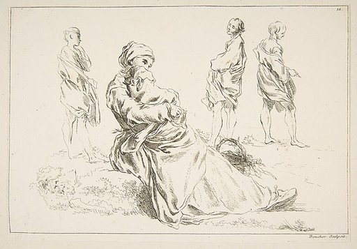 Sheet of Sketches, from "Livre d’étude d’après les desseins originaux de Blomart"