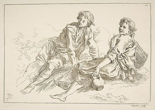 Sheet of Sketches, from "Livre d’étude d’après les desseins originaux de Blomart"