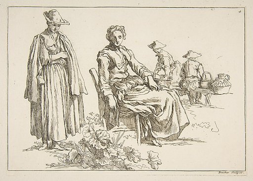 Sheet of Sketches, from "Livre d’étude d’après les desseins originaux de Blomart"