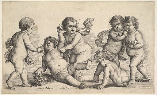Five boys and a satyr, from "Paedopaegnion"