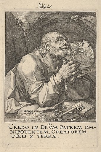 St. Peter, from "Christ, the Apostles and St. Paul with the Creed"