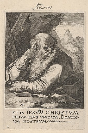 St. Andrew, from "Christ, the Apostles and St. Paul with the Creed"