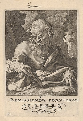 St. Simon, from "Christ, the Apostles and St. Paul with the Creed"
