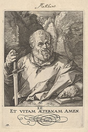 St. Matthias, from "Christ, the Apostles and St. Paul with the Creed"