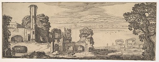 Riverscape with Ruins of a Castle, from "Landscapes and Ruins"