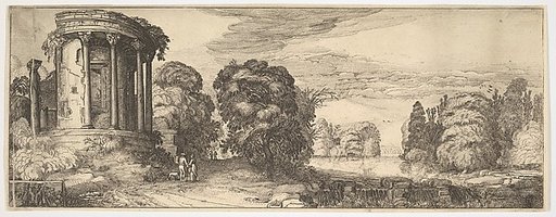 The Temple of the Sibyl at Tivoli, from "Landscapes and Ruins"