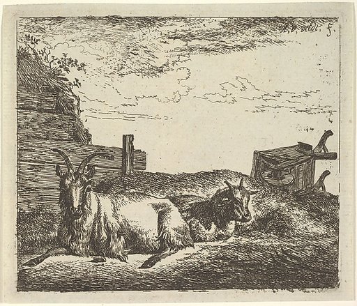 Recumbent Goats, plate 10 from "Different Animals"