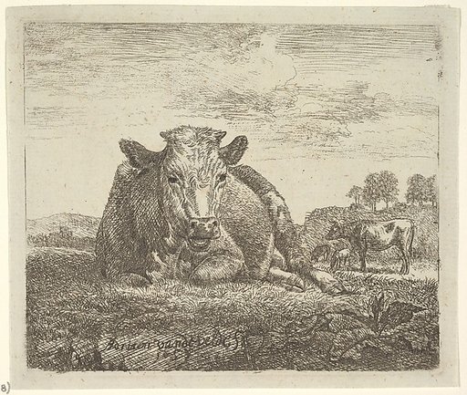 Recumbent Cow, plate 2 from "Different Animals"