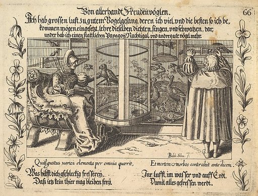 Von allerhandt Freudenvöglen, figure 66 from "Glück und Unglück Spiegel"