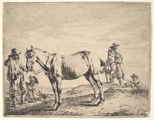 Man Holding a Horse by the Bridle, from "The Horses"