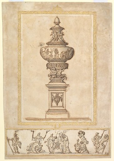 Study of an Urn; Study for the Frieze Decoration around the Urn