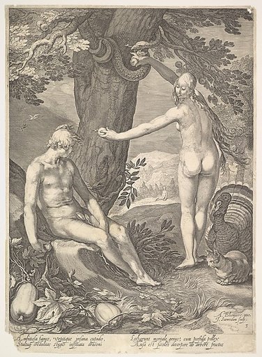 Eve Giving Adam the Forbidden Fruit, plate 3 from "The Story of Adam and Eve"