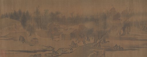 River Village in Autumn Dawn