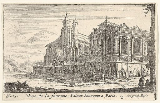 View of the Fountain of the Innocents, Paris, with the Church of the Holy Innocents beyond