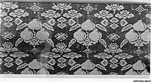 Sutra Cover with Peaches and Auspicious Symbols
