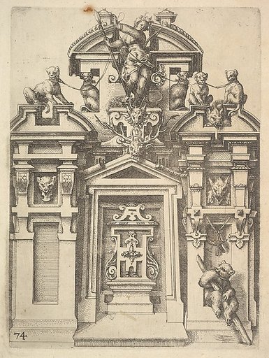 Design for an Architectural Structure with a Hunting Theme, plate 74 from "Architettura"