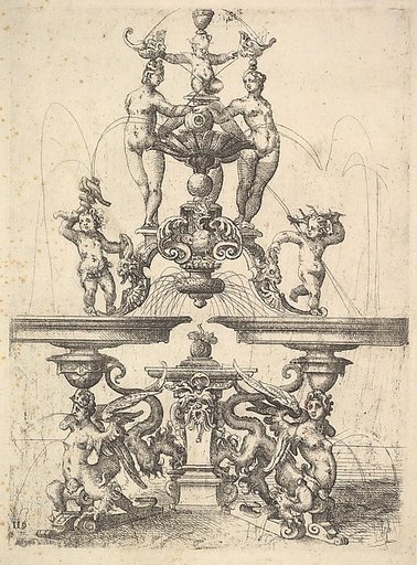 Design for a Fountain, plate 119 from "Architettura"