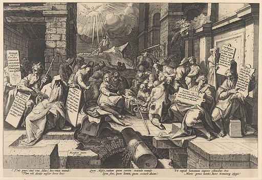 The Adoration of the Shepherds, Surrounded by Moses and Five Prophets