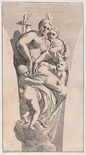 Study for a pendentive depicting Justice and Charity