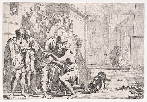 The Return of the Prodigal Son, Shown Embracing His Son