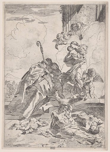 Three Luchese saints interceding with the Virgin for the victims of the plague