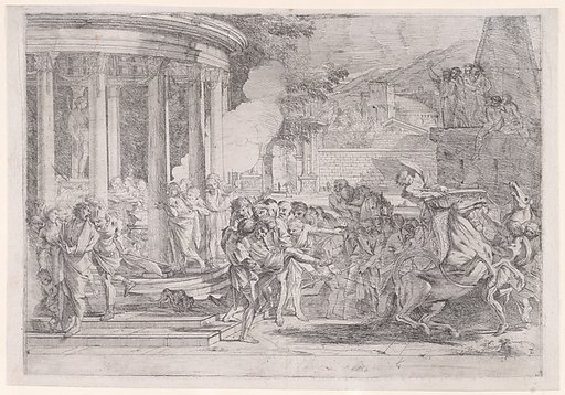 Sinorix carried from the temple of Artemis trying to escape the effects of the poisoning