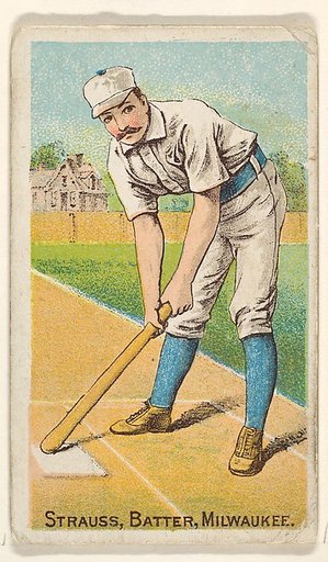 Strauss, Batter, Milwaukee, from the Gold Coin series (N284) for Gold Coin Chewing Tobacco