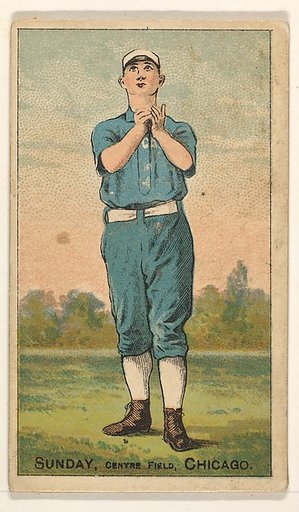 Sunday, Center Field, Chicago, from the Gold Coin series (N284) for Gold Coin Chewing Tobacco