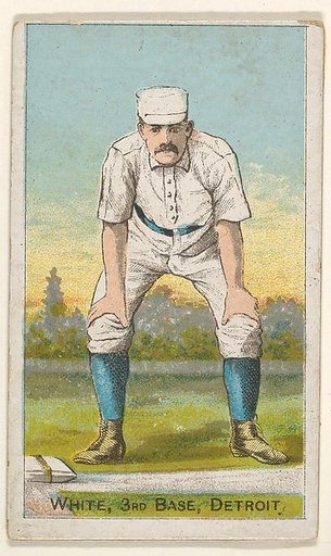 White, 3rd Base, Detroit, from the Gold Coin series (N284) for Gold Coin Chewing Tobacco